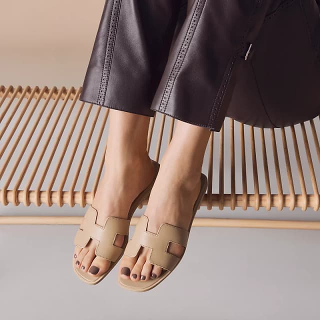 Sandale Hermès Oran Camel