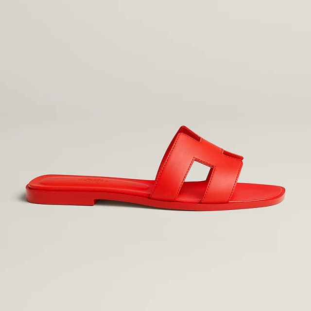 Sandale Hermès Oran Rouge Grenadine
