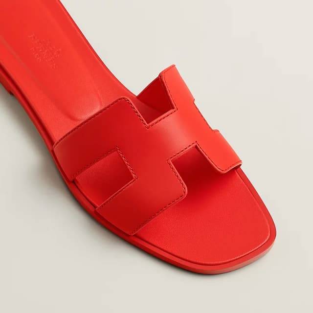 Sandale Hermès Oran Rouge Grenadine