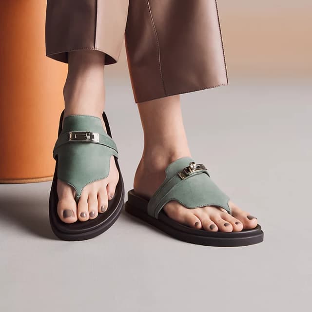 Sandale Hermès Empire Vert Cèdre