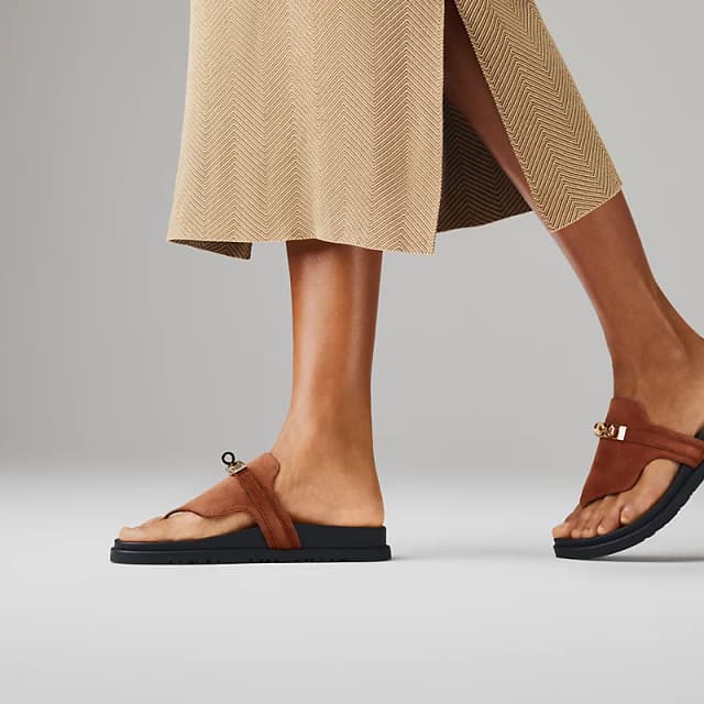 Sandale Hermès Empire Brun Amourette